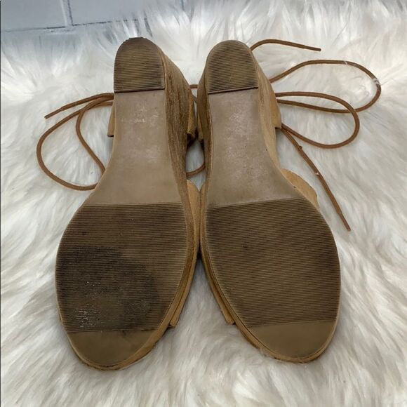 Faryl By Farylrobin Judy Suede Wedge Sandals Sz 7 - Picture 7 of 7
